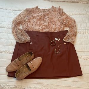 Loft Plus Leather Skirt | Size 18